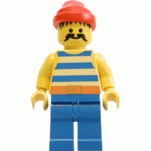 lego minifigure pirates pirate blue pi021 