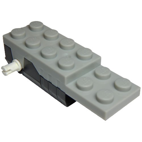 41861c01 motor Lego 1 1x pullback motor 6x2x1 2/3 black base white shafts 