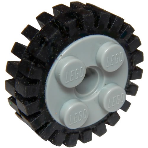 LEGO Part 6248c01 Wheel Freestyle with Technic Pin Hole with Black Tire 24mm Diameter x 8mm